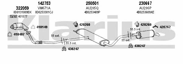 Klarius 940668E Exhaust system 940668E