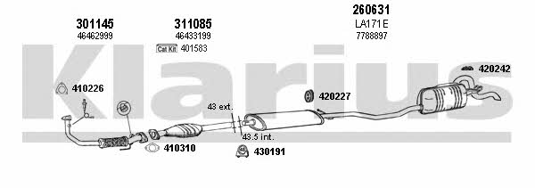 Klarius 510102E Exhaust system 510102E