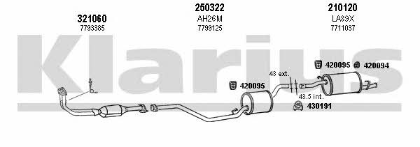 Klarius 510118E Exhaust system 510118E