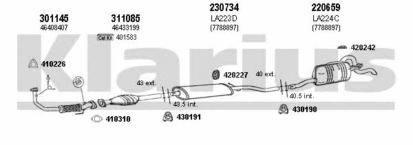 Klarius 510221E Exhaust system 510221E