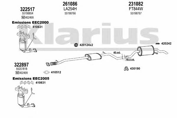 Klarius 510257E Exhaust system 510257E