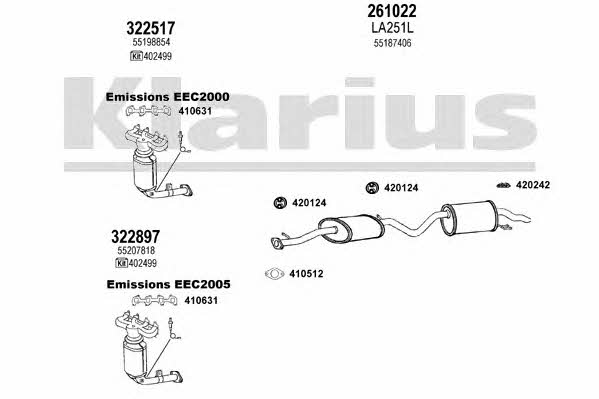 Klarius 510262E Exhaust system 510262E