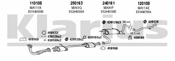 Klarius 570050E Exhaust system 570050E