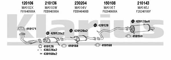 Klarius 570065E Exhaust system 570065E