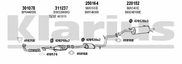 Klarius 570089E Exhaust system 570089E