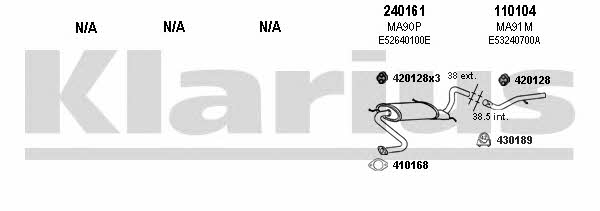 Klarius 570106E Exhaust system 570106E