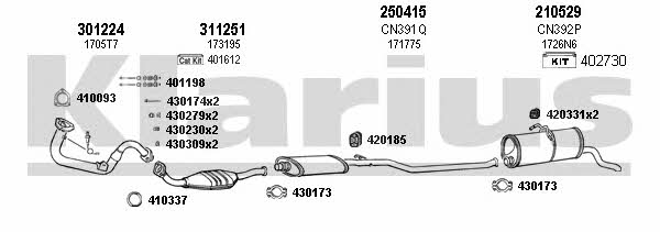 Klarius 630642E Exhaust system 630642E