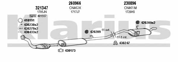  630662E Exhaust system 630662E