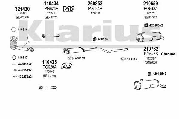 Klarius 630693E Exhaust system 630693E