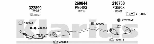 Klarius 630709E Exhaust system 630709E