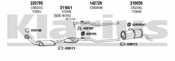 Klarius 630735E Exhaust system 630735E