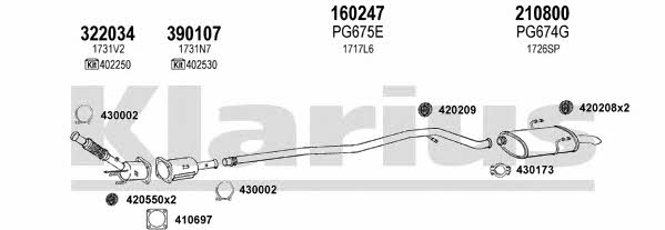 Klarius 630756E Exhaust system 630756E