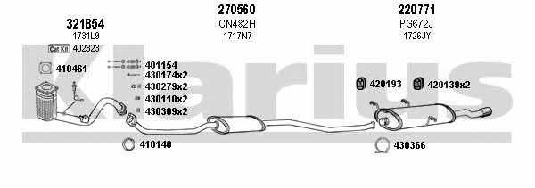  630766E Exhaust system 630766E