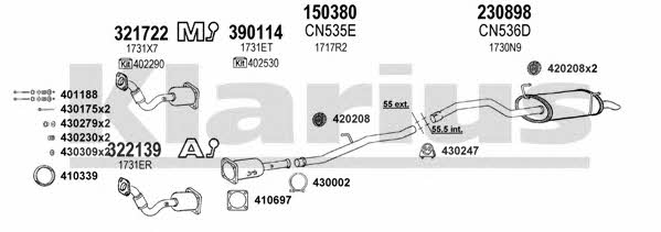  630789E Exhaust system 630789E