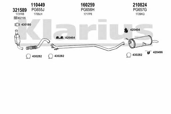 Klarius 630807E Exhaust system 630807E