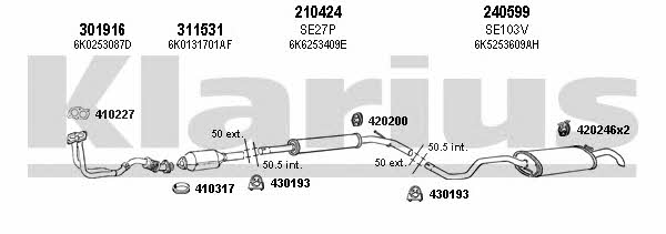 Klarius 790123E Exhaust system 790123E