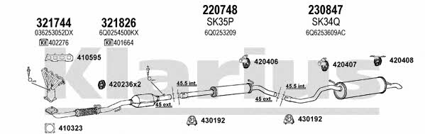 Klarius 790214E Exhaust system 790214E