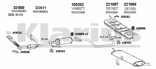 Klarius 790226E Exhaust system 790226E