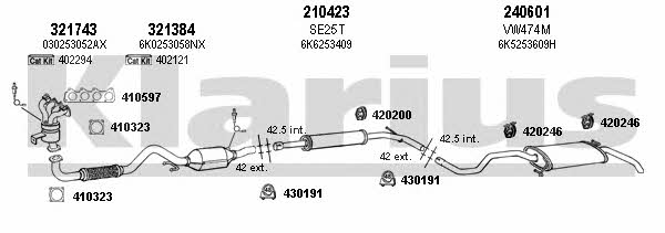 Klarius 790233E Exhaust system 790233E