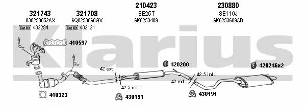 Klarius 790244E Exhaust system 790244E