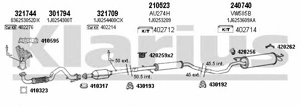 Klarius 790249E Exhaust system 790249E