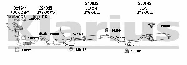 Klarius 790252E Exhaust system 790252E