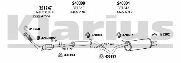 Klarius 790258E Exhaust system 790258E
