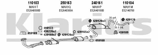 Klarius 570187E Exhaust system 570187E