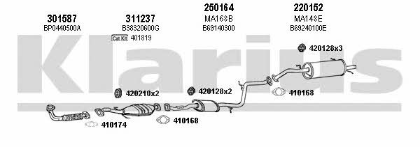 Klarius 570198E Exhaust system 570198E