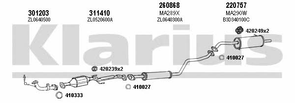 Klarius 570218E Exhaust system 570218E