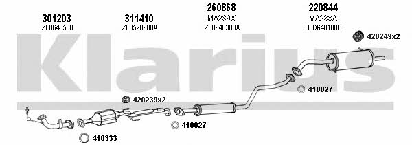 Klarius 570235E Exhaust system 570235E