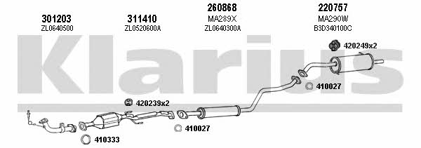 Klarius 570236E Exhaust system 570236E
