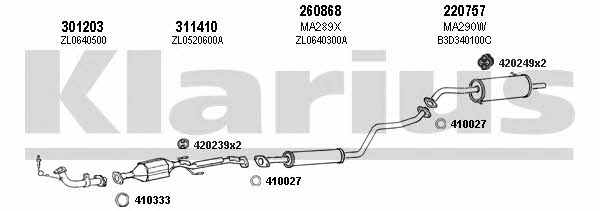 Klarius 570238E Exhaust system 570238E