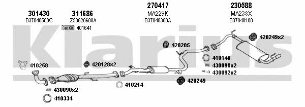 Klarius 570256E Exhaust system 570256E