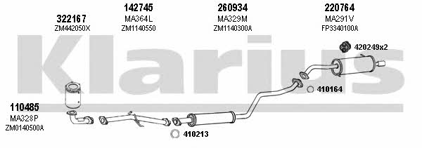 Klarius 570266E Exhaust system 570266E