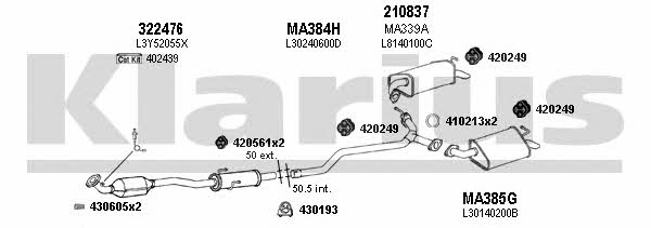 Klarius 570274E Exhaust system 570274E