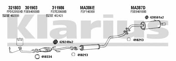 Klarius 570275E Exhaust system 570275E