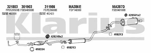 Klarius 570276E Exhaust system 570276E