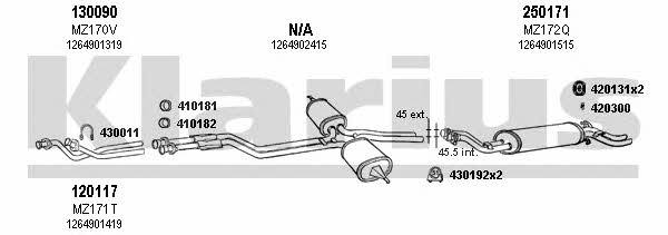  600043E Exhaust system 600043E