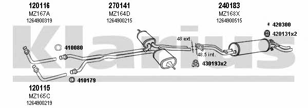 Klarius 600054E Exhaust system 600054E