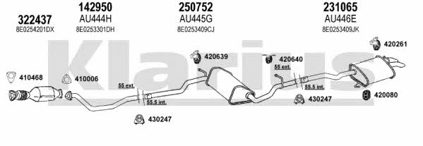 Klarius 940825E Exhaust system 940825E