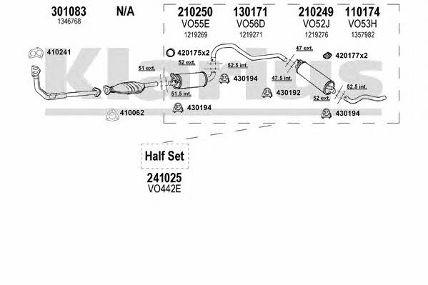 Klarius 960074E Exhaust system 960074E