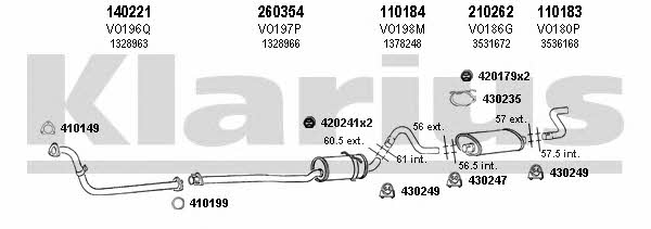 Klarius 960088E Exhaust system 960088E