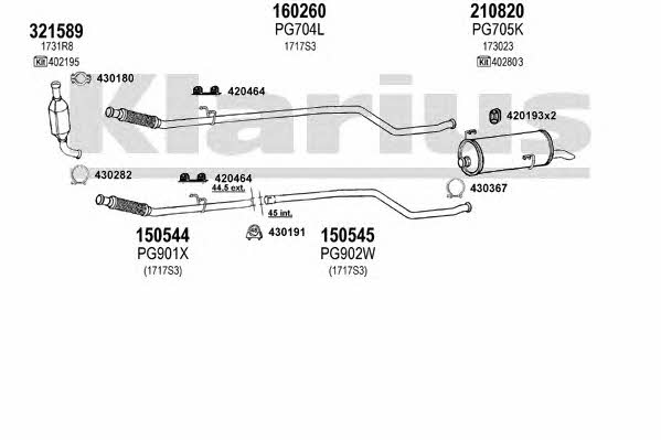 Klarius 630816E Exhaust system 630816E