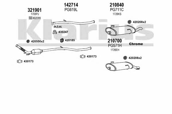 Klarius 630823E Exhaust system 630823E