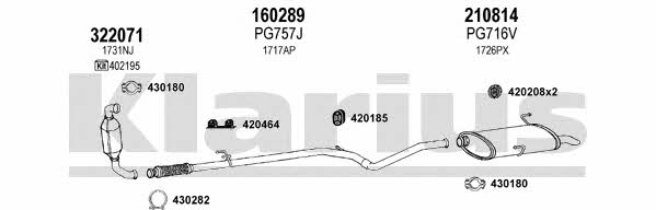 Klarius 630880E Exhaust system 630880E