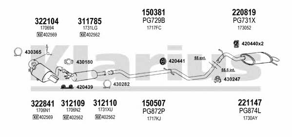  630907E Exhaust system 630907E