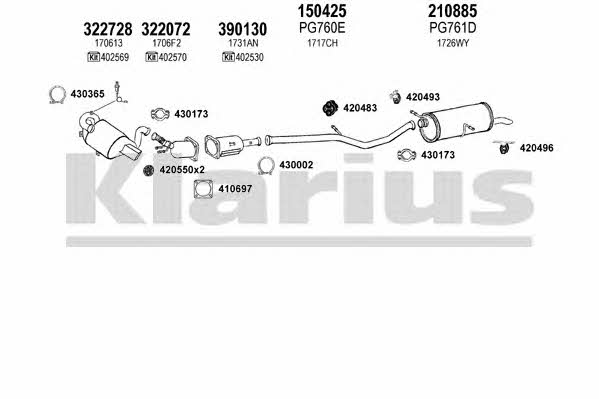 Klarius 630923E Exhaust system 630923E