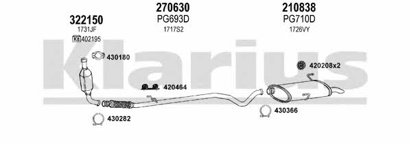 Klarius 630955E Exhaust system 630955E