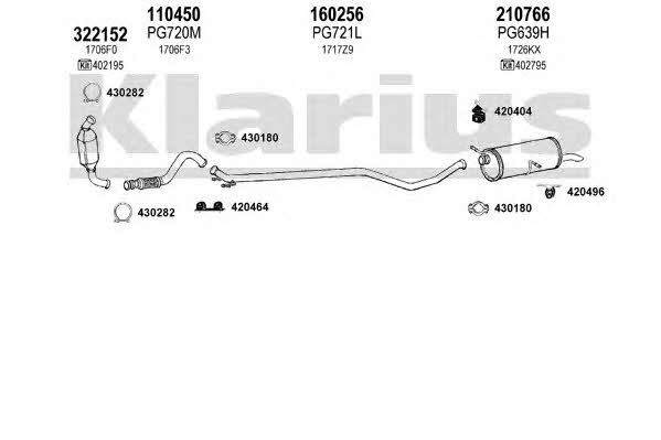 Klarius 630960E Exhaust system 630960E